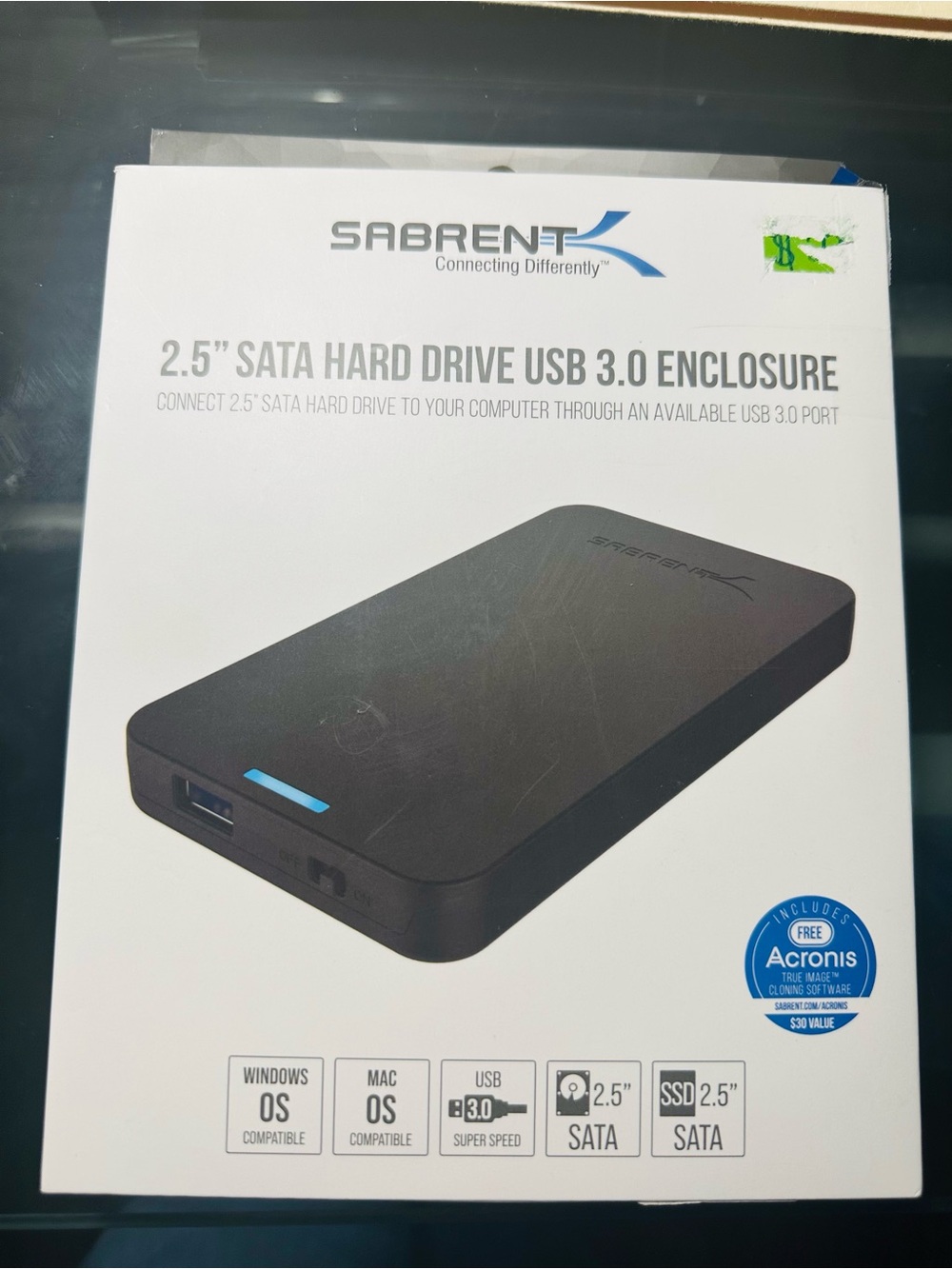 Sabrent 2.5" SATA USB 3.0 Hard Drive Enclosure - Black